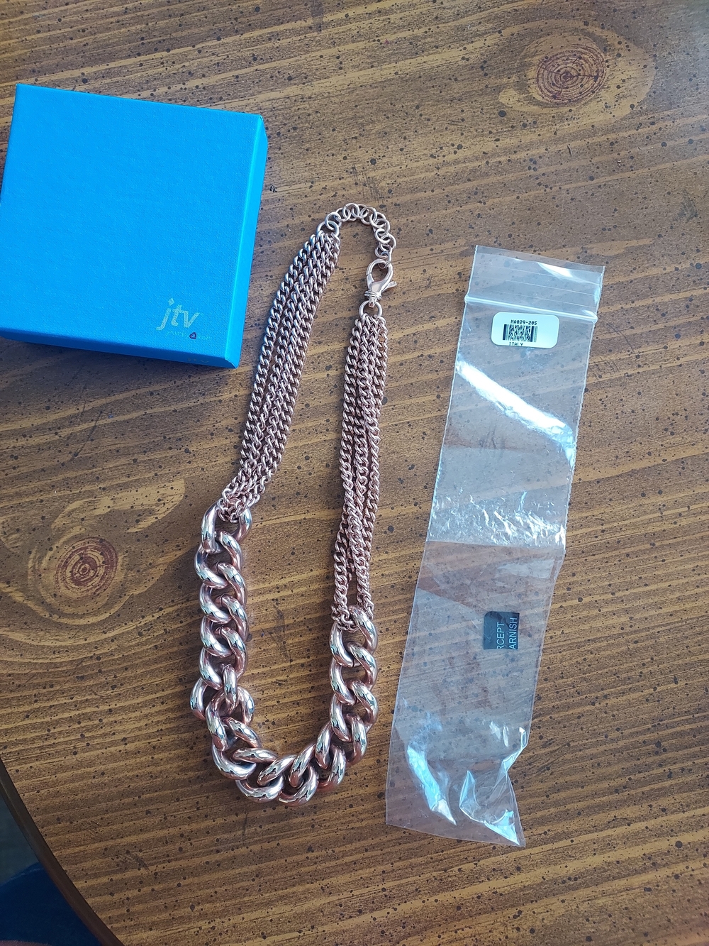 jtv Rose Gold Over Bronze Chunky Chain Necklace